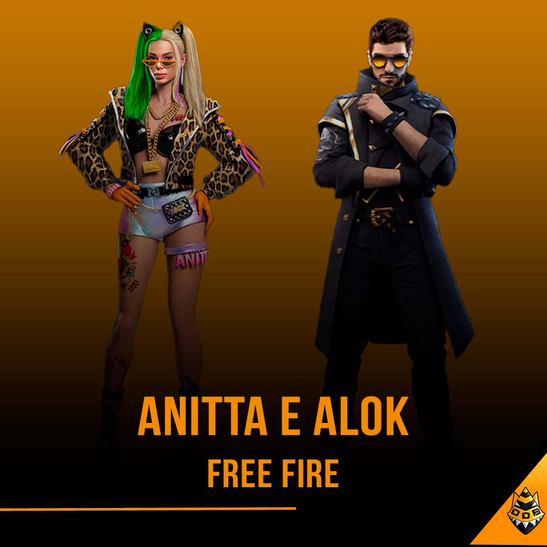 anitta e alok no free fire
