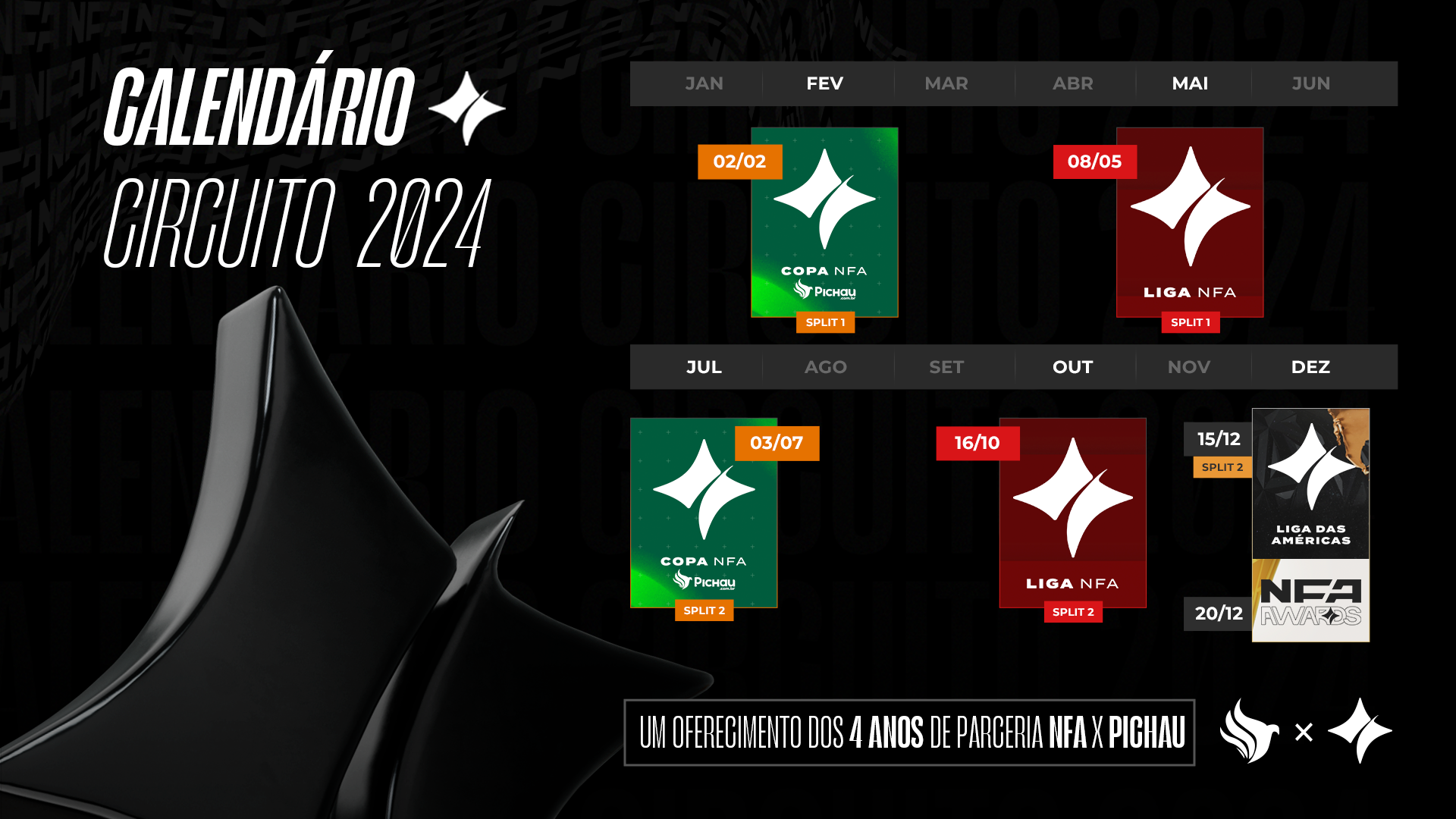 NFA ANUNCIA CALENDÁRIO COMPETITIVO DE 2024