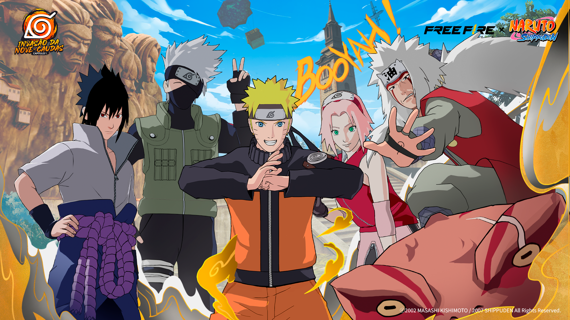 FREE FIRE E NARUTO SHIPPUDEN