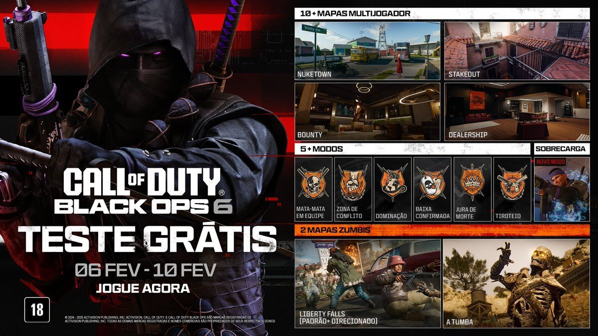 Jogue o multiplayer de COD Black Ops 6 de graça