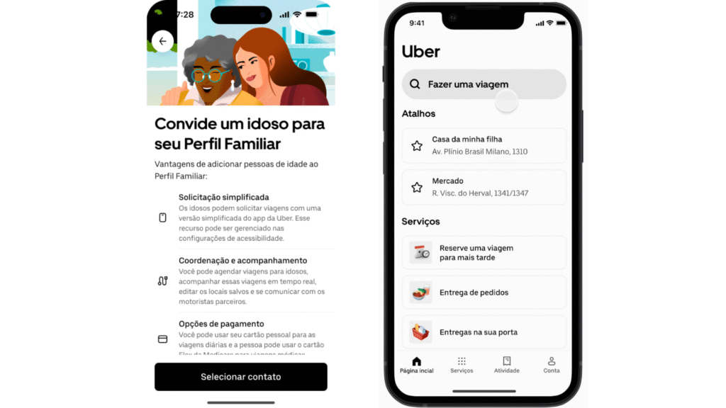 Uber para idoso