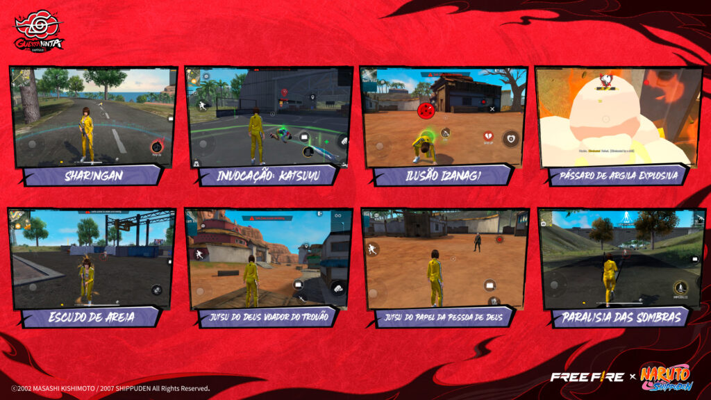 Jutsus autênticos no Free Fire
